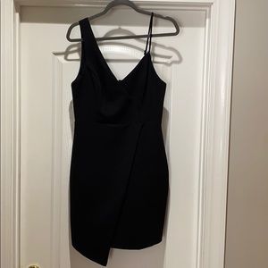Karlie Black Asymmetrical Dress
